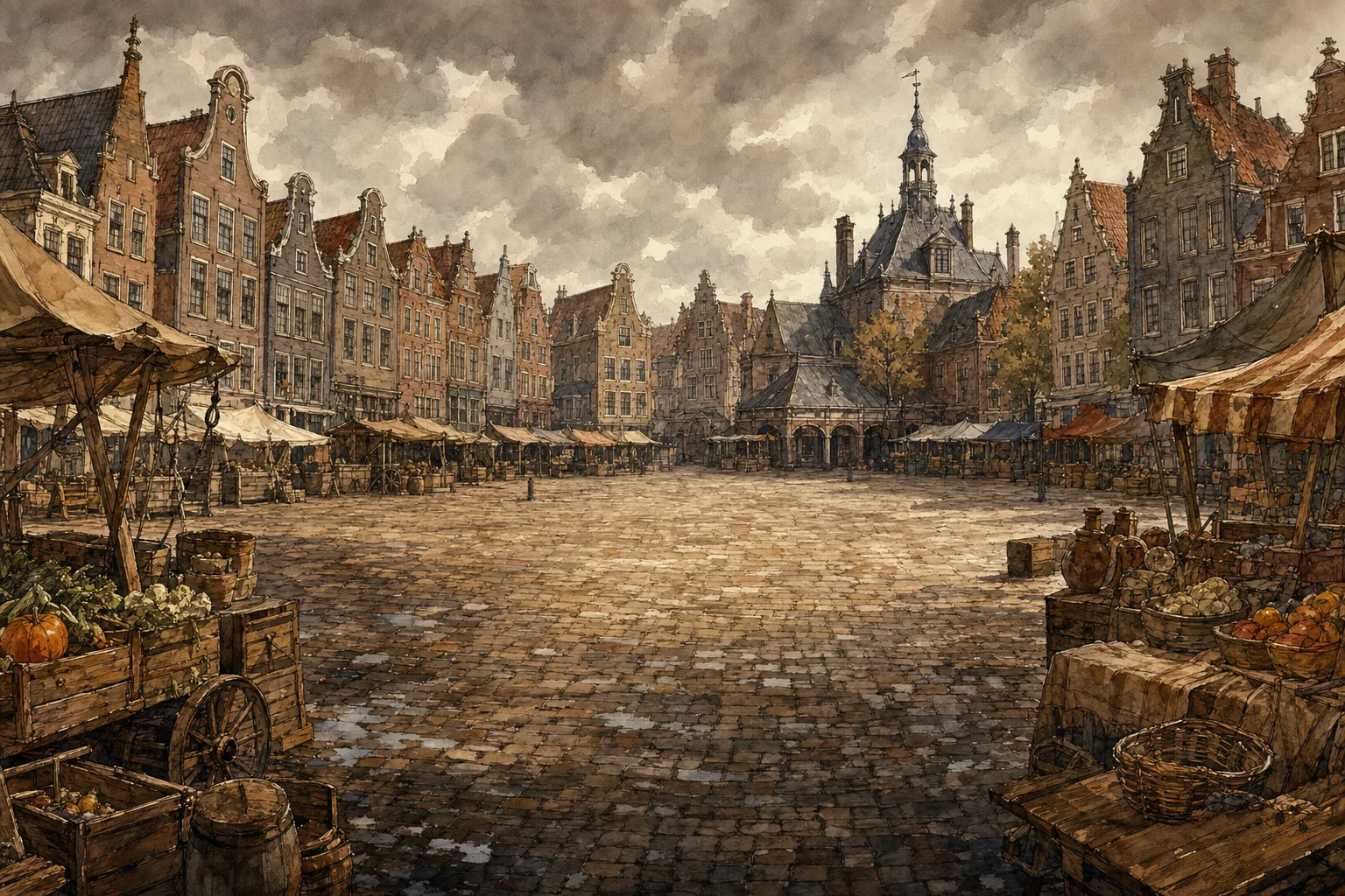 Market square, 1672