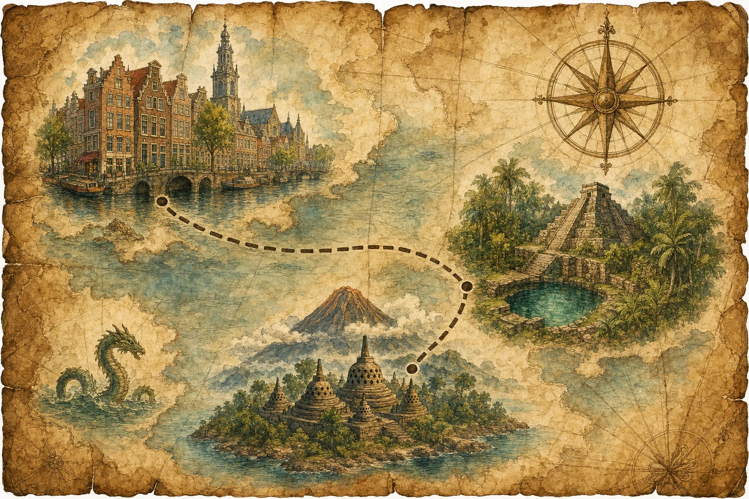 The sisters' voyage map